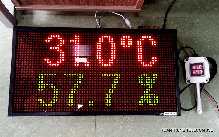 Bảng LED hiển thị nhiệt độ - Màn Hình Led Toàn Trung - Công Ty Cổ Phần Điện Tử Viễn Thông Toàn Trung